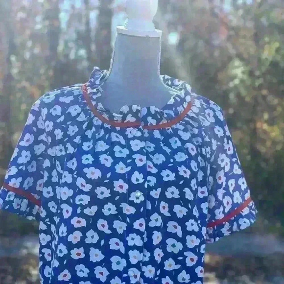 Vintage Floral Blue Dress - Picture 3 of 8